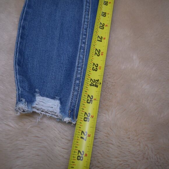 Abercrombie Fitch Highrise Ankle Jeans Size 2/26 Blue Stretch Skinny Distressed - Picture 9 of 10